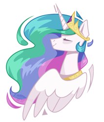 Size: 1113x1309 | Tagged: safe, artist:imaplatypus, imported from derpibooru, princess celestia, alicorn, pony, bust, crown, eyes closed, female, jewelry, mare, regalia, simple background, solo, white background