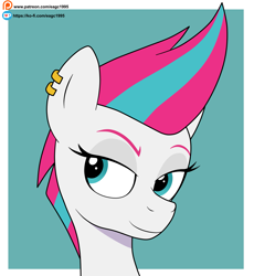 Size: 3713x4033 | Tagged: safe, artist:eagc7, imported from derpibooru, zipp storm, pegasus, pony, dreamworks face, ear piercing, earring, female, g5, jewelry, ko-fi, patreon, piercing, simple background, solo