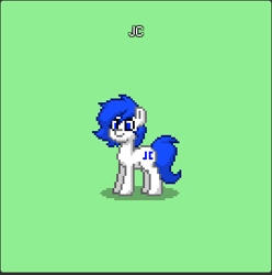Size: 402x405 | Tagged: safe, artist:jc2000, imported from derpibooru, oc, oc only, oc:jc, earth pony, pony, pony town, green background, simple background, solo