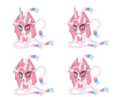 Size: 1005x795 | Tagged: safe, artist:nidyafallen, imported from derpibooru, pony, sylveon, pokémon, ponified, simple background, white background