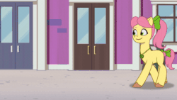 Size: 800x450 | Tagged: safe, imported from derpibooru, screencap, earth pony, pony, spoiler:tyts01e36, animated, g5, gif, my little pony: tell your tale, not flash sentry, posey (g5), posey can't catch a break, take flight in the marestream