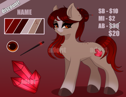 Size: 2200x1700 | Tagged: safe, artist:munrei, imported from derpibooru, oc, pony, adoptable, auction, auction open, cutie mark, hair accessory