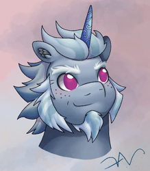 Size: 1400x1599 | Tagged: safe, artist:swasfews, imported from derpibooru, pony, unicorn, alphabittle blossomforth, bust, g5, male, portrait, solo, stallion