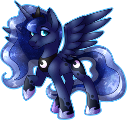 Size: 2389x2251 | Tagged: safe, artist:chvrchgrim, imported from derpibooru, princess luna, alicorn, pony, clothes, crown, female, jewelry, raised hoof, regalia, shoes, simple background, solo, spread wings, transparent background, wings