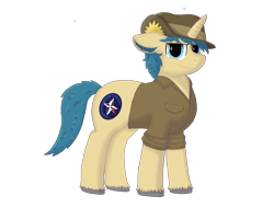 Size: 5000x3800 | Tagged: safe, artist:suidian, imported from derpibooru, oc, unicorn, australia, button-up shirt, clothes, rolled up sleeves, shirt, simple background, slouch hat, smiling, smirk, solo, transparent background