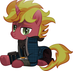 Size: 1208x1188 | Tagged: safe, artist:lincolnbrewsterfan, imported from derpibooru, oc, oc only, oc:fire brander, pony, unicorn, fallout equestria, rainbow falls, .svg available, bandana, bedroom eyes, clothes, coat, colored eyebrows, curled up, cute, dapper, fallout equestria oc, green eyes, gun, handgun, heart, holster, hoof heart, horn, jacket, lidded eyes, looking at you, lying down, movie accurate, ocbetes, one leg raised, orange mane, orange tail, pipbuck, pistol, plaid, pocket, ponyloaf, prone, raider, revolver, simple background, sitting, slit pupils, smiling, smiling at you, solo, stallion oc, strap, svg, tail, tartan, transparent background, two toned mane, two toned tail, underhoof, unicorn oc, upside-down hoof heart, vector, yellow mane, yellow tail, zipper