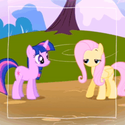 Size: 2160x2160 | Tagged: safe, artist:dankpegasista, edit, edited screencap, imported from derpibooru, screencap, fluttershy, pinkie pie, rainbow dash, twilight sparkle, pegasus, pony, unicorn, buckball season, friendship is magic, hurricane fluttershy, may the best pet win, over a barrel, suited for success, the cutie map, the cutie mark chronicles, the super speedy cider squeezy 6000, animated, bunny ears, clothes, costume, cute, dangerous mission outfit, goggles, hoodie, shyabetes, sound, unicorn twilight, webm