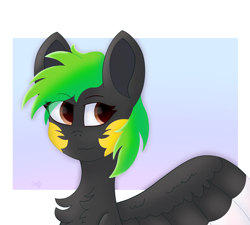 Size: 4000x3600 | Tagged: safe, artist:gaffy, imported from derpibooru, oc, oc only, pony, request, smiling, solo, wings