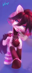 Size: 1240x2812 | Tagged: safe, artist:khvorost162, imported from derpibooru, oc, oc only, pegasus, pony, boots, bracelet, chains, choker, cigarette, collar, ear piercing, female, jewelry, piercing, shoes, smoke, smoking, solo, wings