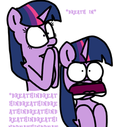 Size: 1275x1414 | Tagged: safe, artist:professorventurer, imported from derpibooru, twilight sparkle, boi, heavy breathing, hyperventilating, meme, spongebob squarepants, twilighting