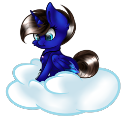 Size: 1808x1768 | Tagged: safe, artist:aquasky987, imported from derpibooru, oc, oc only, alicorn, pony, alicorn oc, cloud, horn, on a cloud, simple background, solo, transparent background, wings