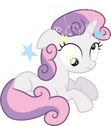 Size: 3000x3430 | Tagged: safe, artist:cloudyglow, imported from derpibooru, sweetie belle, pony, unicorn, ponyville confidential, circling stars, dizzy, female, filly, foal, simple background, solo, stars, transparent background, vector