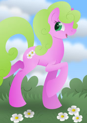 Size: 1024x1449 | Tagged: safe, artist:lavenderrain24, imported from derpibooru, daisy, flower wishes, earth pony, pony, background pony, female, mare, solo
