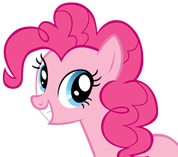 Size: 4160x3670 | Tagged: safe, artist:yourfaithfulstudent, imported from derpibooru, pinkie pie, earth pony, pony, friendship is magic, season 1, cute, diapinkes, female, mare, simple background, smiling, solo, transparent background