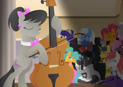 Size: 1280x906 | Tagged: safe, artist:lavenderrain24, imported from derpibooru, octavia melody, earth pony, pony, cello, female, hoof hold, musical instrument