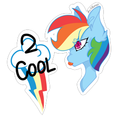 Size: 3500x3300 | Tagged: safe, artist:zerotheillemonati, imported from derpibooru, rainbow dash, pegasus, pony, bust, cutie mark, female, rainbow dash's cutie mark, simple background, solo, tongue out, transparent background