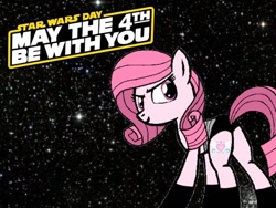 Size: 640x480 | Tagged: safe, artist:noi kincade, imported from derpibooru, oc, oc only, oc:annisa trihapsari, earth pony, pony, series:the legend of tenderheart, annibutt, butt, clothes, crossover, earth pony oc, female, mare, may the fourth be with you, panties, plot, sith, socks, solo, star wars, underwear