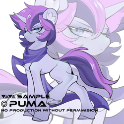 Size: 3500x3500 | Tagged: safe, artist:amo, imported from derpibooru, oc, oc only, oc:crystal eve, pony, unicorn, clothes, scarf, solo, underhoof, zoom layer