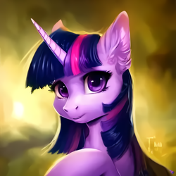 Size: 1082x1082 | Tagged: safe, imported from derpibooru, twilight sparkle, pony, unicorn, ai content, ai generated, ear fluff, generator:purplesmart.ai, generator:stable diffusion, solo