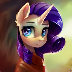 Size: 1082x1082 | Tagged: safe, imported from derpibooru, rarity, unicorn, ai content, ai generated, bust, generator:purplesmart.ai, generator:stable diffusion, solo