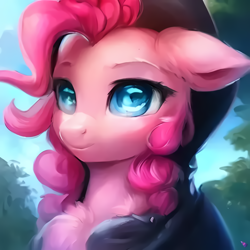Size: 1082x1082 | Tagged: safe, imported from derpibooru, pinkie pie, earth pony, ai content, ai generated, bust, generator:purplesmart.ai, generator:stable diffusion, solo