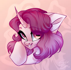 Size: 3000x2946 | Tagged: safe, artist:shinoshai, imported from derpibooru, oc, pony, unicorn, bust, portrait, solo