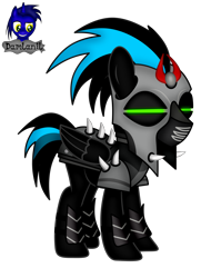 Size: 3008x3966 | Tagged: safe, artist:damlanil, imported from derpibooru, oc, oc:nightlight aura, pegasus, pony, armor, commission, female, helmet, mare, mind control, show accurate, simple background, solo, sombra soldier, transparent background, vector, wings