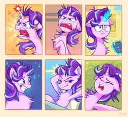 Size: 1178x1080 | Tagged: safe, artist:千雲九枭, imported from derpibooru, starlight glimmer, pony, unicorn, all bottled up, marks for effort, the cutie map, the cutie re-mark, the parent map, :i, abstract background, chest fluff, chocolate, cute, drink, empathy cocoa, eyes closed, female, floppy ears, food, glimmerbetes, glowing, glowing horn, gritted teeth, horn, hot chocolate, i mean i see, lidded eyes, looking at you, lying down, magic, magic aura, mare, marshmallow, messy mane, nervous, on back, ragelight glimmer, raised hoof, s5 starlight, scene interpretation, signature, smiling, smirk, smug, smuglight glimmer, starlight glimmer is best facemaker, teeth, telekinesis, tongue out