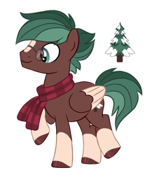 Size: 760x837 | Tagged: safe, artist:pgthehomicidalmaniac, imported from derpibooru, oc, oc only, oc:evergreen winters, pegasus, pony, clothes, glasses, male, scarf, simple background, solo, stallion, transparent background