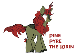 Size: 1076x754 | Tagged: safe, artist:yidwags, imported from derpibooru, oc, oc only, oc:pine pyre, kirin, kirin oc, ms paint, secret santa, simple background, solo, white background