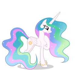 Size: 2084x1916 | Tagged: safe, artist:existencecosmos188, imported from derpibooru, princess celestia, alicorn, pony, base used, ethereal mane, eyelashes, female, grin, hoof on chest, long legs, long mane, long tail, looking down, mare, simple background, slim, smiling, solo, starry mane, tail, tall, transparent background