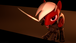 Size: 3840x2160 | Tagged: safe, artist:fireemerald123, imported from derpibooru, oc, oc only, oc:astel honor, pegasus, 3d, armor, katana, simple background, source filmmaker, sword, weapon
