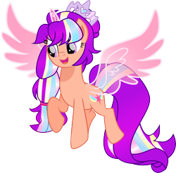 Size: 6273x6172 | Tagged: safe, artist:shootingstarsentry, imported from derpibooru, oc, oc:alice starscout, alicorn, pony, absurd resolution, artificial horn, artificial wings, augmented, g5, horn, magic, magic horn, magic wings, offspring, parent:hitch trailblazer, parent:sunny starscout, parents:sunnyhitch, simple background, solo, transparent background, wings