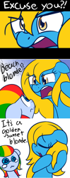 Size: 500x1258 | Tagged: safe, artist:marytheechidna, imported from derpibooru, oc, oc:google chrome, oc:internet explorer, pony, ask internet explorer, browser ponies, google chrome, internet explorer