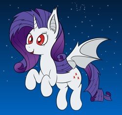 Size: 2795x2636 | Tagged: safe, artist:wapamario63, imported from ponybooru, rarity, bat pony, pony, undead, vampire, vampony, bat ponified, blood, colored, fangs, female, flat colors, flying, mare, race swap, raribat, simple background, solo, transparent background