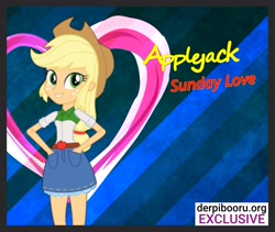 Size: 4061x3425 | Tagged: safe, imported from derpibooru, applejack, human, eqg summertime shorts, equestria girls, make up shake up, album, album cover, boots, clothes, fefe dobson, night, party, shoes, singer, single, skirt, solo