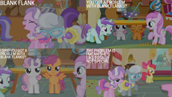 Size: 4400x2475 | Tagged: safe, edit, edited screencap, editor:quoterific, imported from derpibooru, screencap, amethyst star, apple bloom, diamond mint, diamond tiara, liza doolots, petunia, piña colada, scootaloo, silver spoon, sparkler, sweetie belle, tootsie flute, call of the cutie, cutie mark crusaders