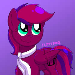 Size: 1000x1000 | Tagged: safe, artist:fruiitypieq, artist:shycookieq, imported from derpibooru, oc, oc only, oc:muffin wishes, pegasus, pony, :3, female, pegasus oc, solo