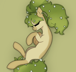 Size: 1950x1860 | Tagged: safe, artist:_alixxie_, imported from derpibooru, oc, oc:apple blossom, pony, female, mare, simple background, sleeping, solo
