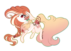 Size: 1705x1225 | Tagged: safe, artist:aquasky987, imported from derpibooru, oc, oc only, earth pony, pony, braid, chest fluff, earth pony oc, flower, simple background, solo, transparent background