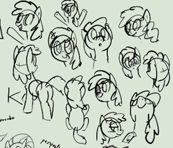 Size: 350x299 | Tagged: safe, artist:truthormare, rainbowshine, pony, /bale/, aggie.io, doodle, female, lineart, looking at you, love letter, mare, monochrome, overhead view, raised hoof, simple background, sketch, sketch dump, smiling