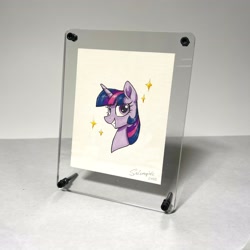 Size: 2670x2670 | Tagged: safe, artist:selenophile, imported from derpibooru, twilight sparkle, pony, irl, photo, solo, traditional art