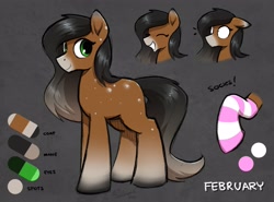 Size: 3739x2768 | Tagged: safe, artist:selenophile, imported from derpibooru, oc, oc only, earth pony, pony, clothes, reference sheet, sock, socks, solo, striped socks