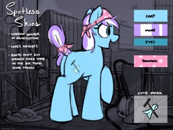 Size: 4000x3000 | Tagged: safe, artist:selenophile, imported from derpibooru, oc, oc only, oc:spotless skies, earth pony, pegasus, pony, anus, bandana, butt, city, manehattan, nudity, plot, simplistic anus, skyscraper, tail, tail wrap, window washer
