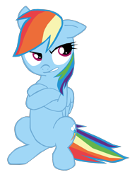 Size: 1189x1618 | Tagged: safe, artist:benpictures1, imported from derpibooru, rainbow dash, pegasus, pony, annoyed, cute, dashabetes, female, folded forelegs, inkscape, mare, rainbow dash is not amused, raised eyebrow, simple background, solo, transparent background, unamused, vector