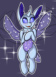 Size: 2000x2750 | Tagged: safe, artist:aryn, imported from derpibooru, oc, oc only, oc:calor the changeling, changedling, changeling, belly, belly button, commissioner:navelcolt, solo