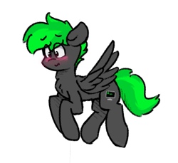Size: 945x864 | Tagged: safe, artist:solarhors, derpibooru exclusive, imported from derpibooru, oc, oc only, oc:bytewave, pegasus, pony, blushing, chest fluff, eye clipping through hair, eyebrows, eyebrows visible through hair, male, partially open wings, pegasus oc, signature, simple background, solo, stallion, transparent background, wings