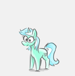 Size: 1060x1068 | Tagged: safe, artist:smirk, imported from derpibooru, lyra heartstrings, pony, unicorn, colored sketch, doodle, simple background, solo