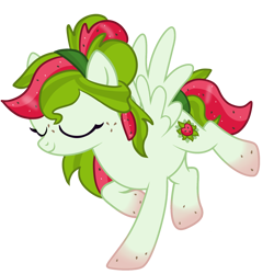 Size: 4096x4096 | Tagged: safe, artist:emperor-anri, artist:lannielona, imported from derpibooru, oc, oc only, oc:watermelana, pegasus, pony, dancing, eyes closed, female, freckles, gradient hooves, mare, pegasus oc, simple background, solo, transparent background