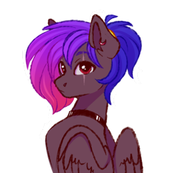 Size: 403x401 | Tagged: safe, artist:vetta, imported from derpibooru, oc, oc only, pegasus, pony, ear piercing, earring, eye scar, facial scar, female, jewelry, mare, piercing, scar, simple background, solo, transparent background